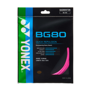 YONEX BG80 Pink 10m badminton string set — pack