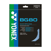 YONEX BG80 Sky Blue 10m badminton string set — pack
