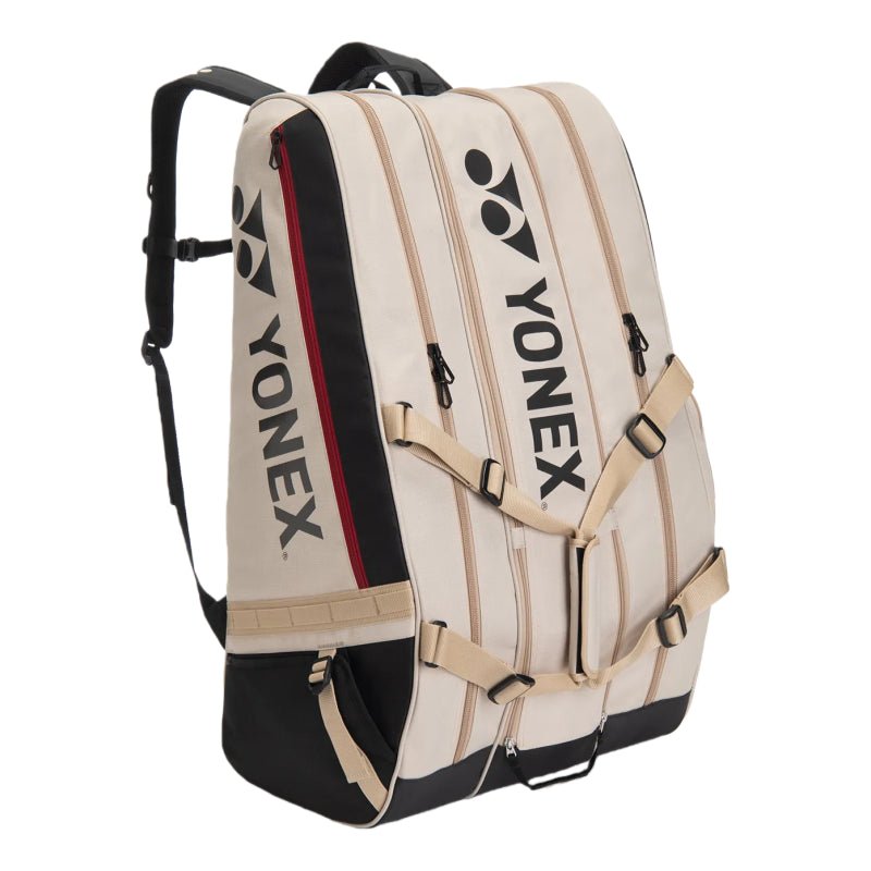 YONEX Gearlogic Racquet Bag (12 Pcs) for Badminton & Tennis BA726212EX - Beige - Gem Sports