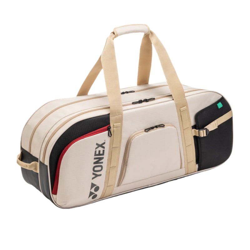 YONEX Gearlogic Tournament Bag (6 Pcs) for Badminton & Tennis BA72631WEX - Beige - Gem Sports