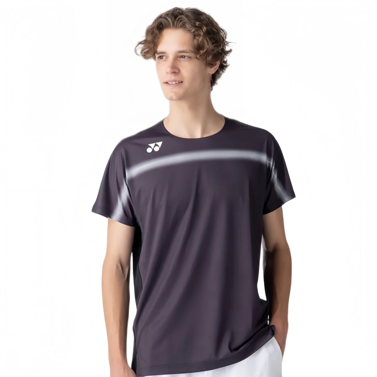YONEX Men's Crew Neck Shirt 10711YX - Black - Gem Sports