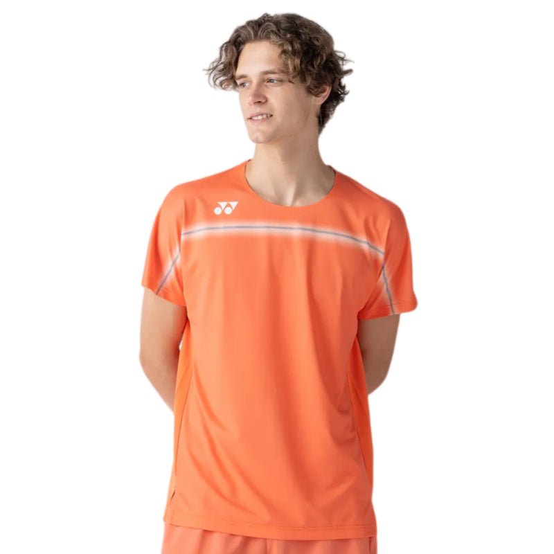 YONEX Men's Crew Neck Shirt 10711YX - Cyber Orange - Gem Sports