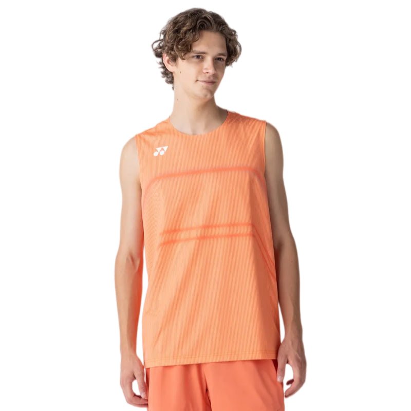 YONEX Men's Sleeveless Top 10714YX - Cyber Orange - Gem Sports