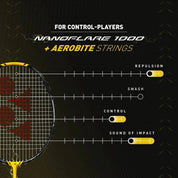 YONEX NANOFLARE 1000Z 2023 Lightning Yellow Badminton Racquet - Gem Sports