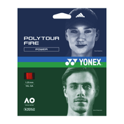 YONEX Poly Tour Fire 16L (1.25mm) Tennis String 12m Set - Red - Gem Sports