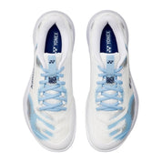 YONEX Power Cushion Cascade Accel WIDE Badminton Shoes - White / Light Blue - Gem Sports