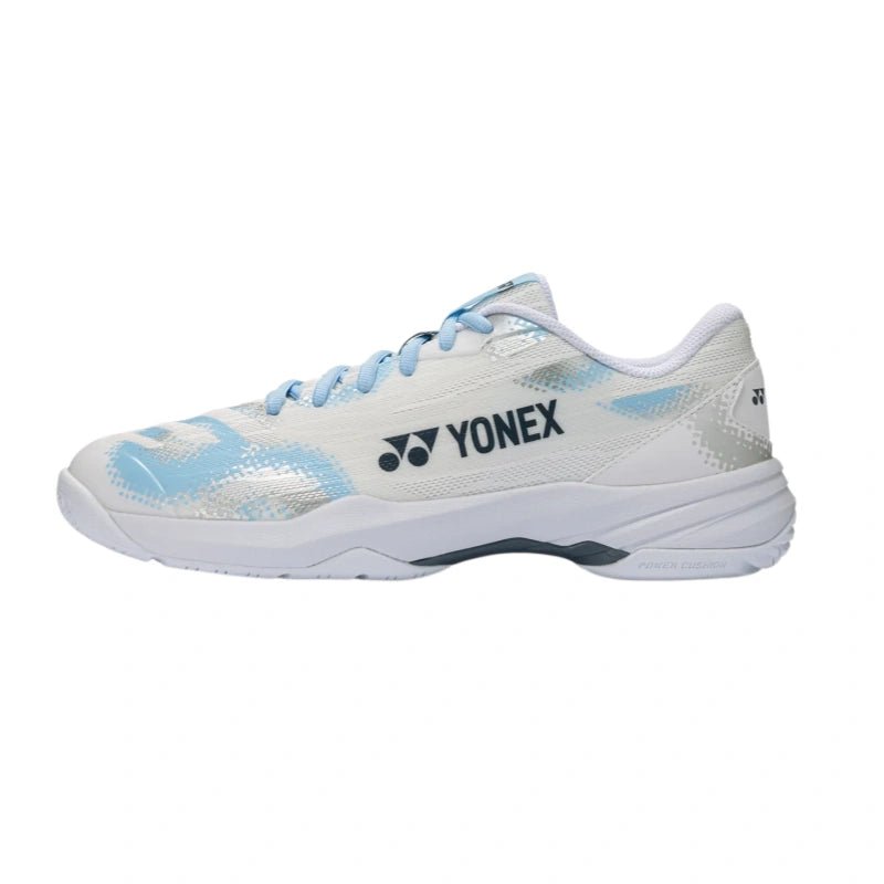 YONEX Power Cushion Cascade Accel WIDE Badminton Shoes - White / Light Blue - Gem Sports