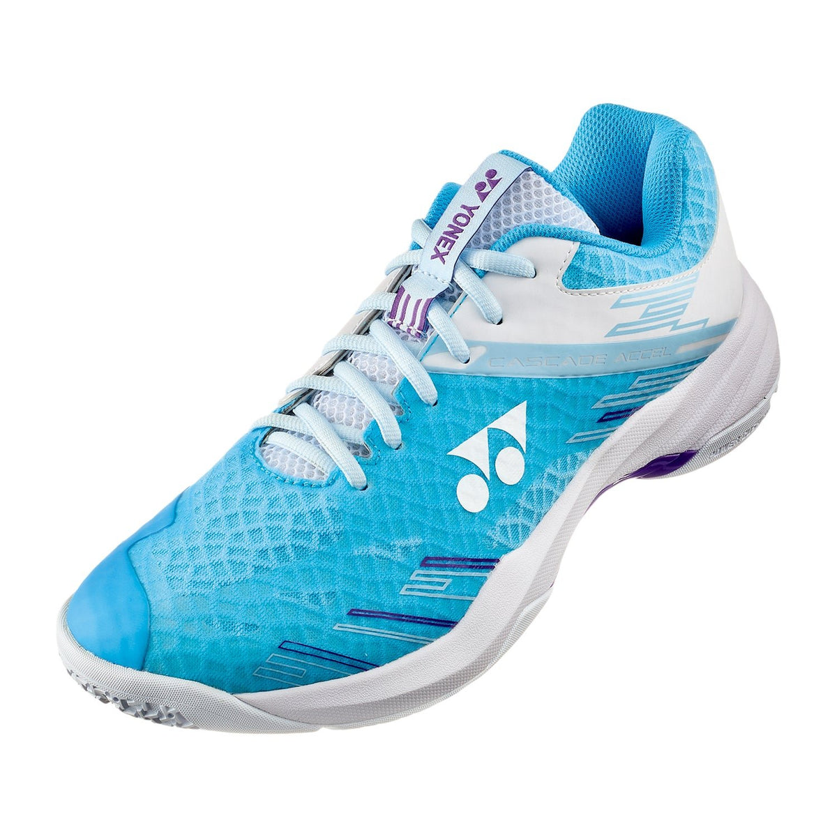 YONEX Power Cushion Cascade Drive Accel UNISEX Badminton Shoes - White/Saxe - Gem Sports