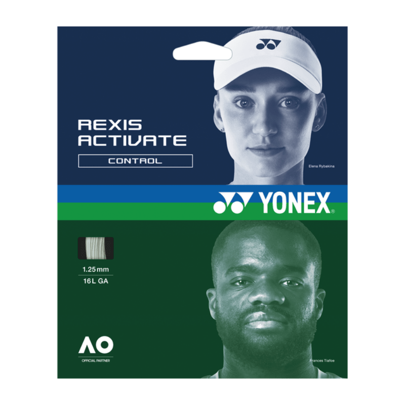 YONEX Rexis Activate 16 (1.30mm) Tennis String 12m Set - White - Gem Sports