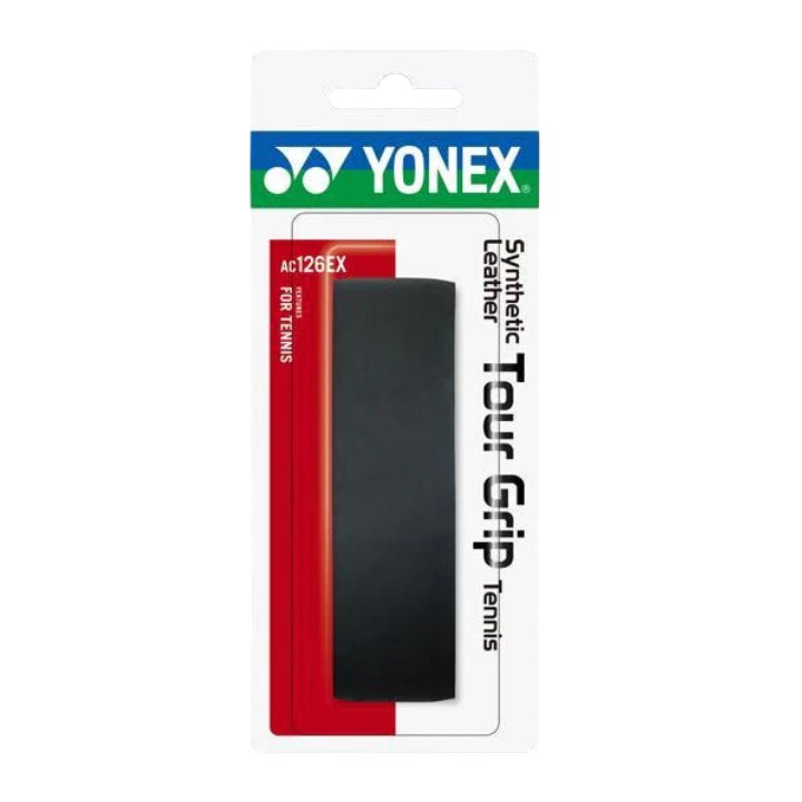 YONEX Super Leather Tour Replacement Grip for Tennis (1 wrap) AC126EX - Black - Gem Sports