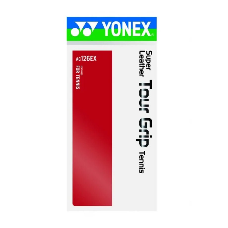 YONEX Super Leather Tour Replacement Grip for Tennis (1 wrap) AC126EX - White - Gem Sports