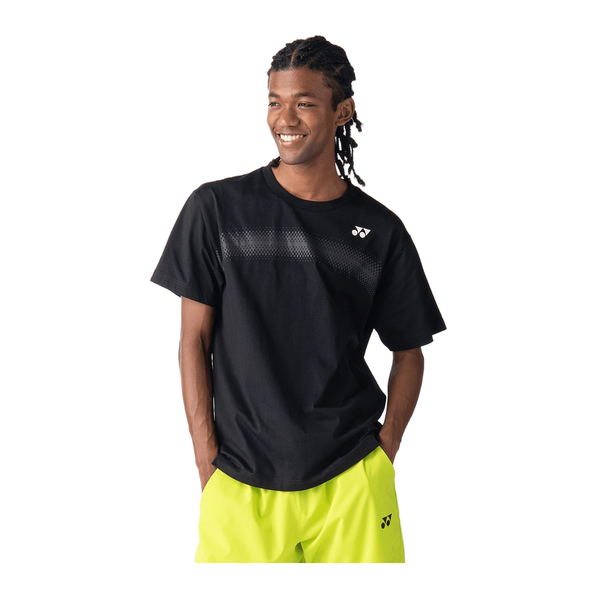 YONEX Unisex Cotton T-Shirt 16839EX - Black - Gem Sports