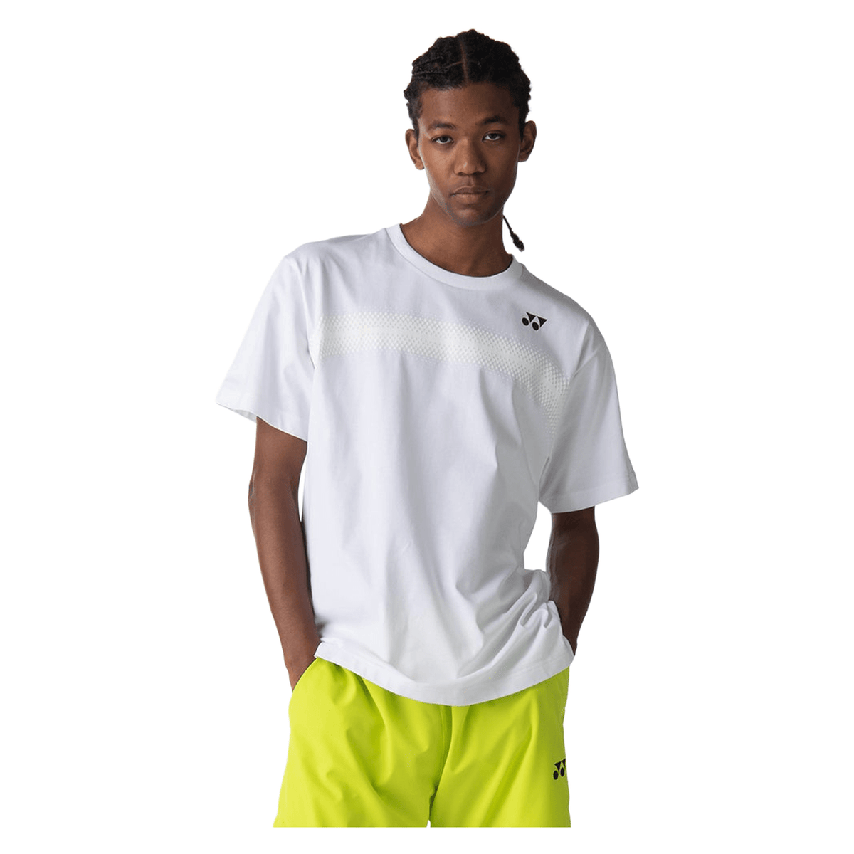 YONEX Unisex Cotton T-Shirt 16839EX - White - Gem Sports